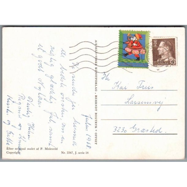 Julemrke 1968 p Postkort