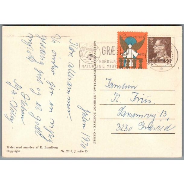 Julemrke 1970 p Postkort