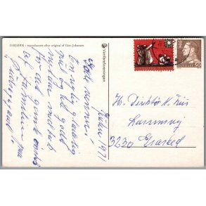 Julemrke 1971 p Postkort