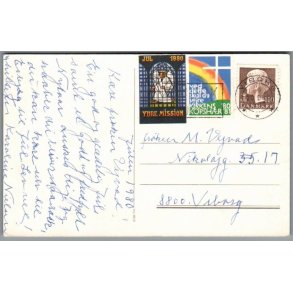 Julem�rke Ydre Mission - Kirkens Korsh�r 1980 p� Postkort