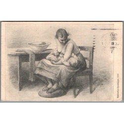 B�rnehj�lpsdagen 1910 - Postkort - Brugt