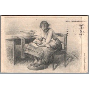 B�rnehj�lpsdagen 1910 - Postkort - Brugt
