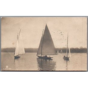 Sejlskibe - Postkort - Brugt