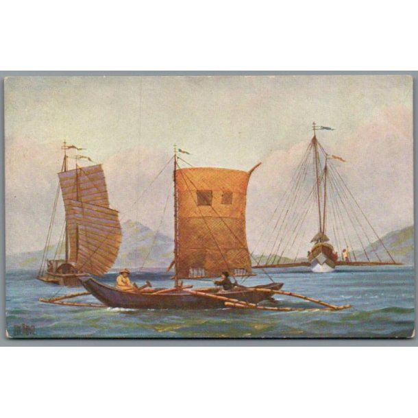 Segelboot von Manilla - Pilippinerne - Postkort - Ubrugt