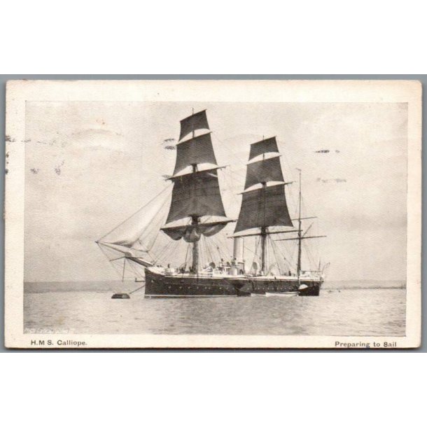 H.M.S. Calliope - Postkort - Brugt