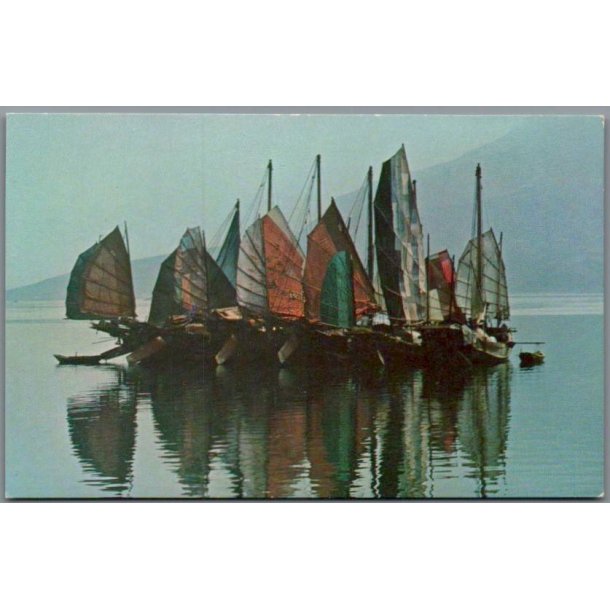 Chinese Junks - Hongkong - Postkort - Ubrugt