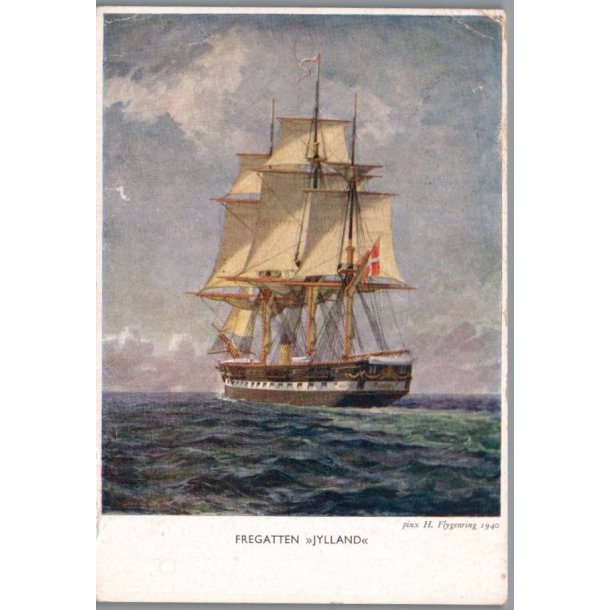 Fregatten  "Jylland" - Postkort - Brugt
