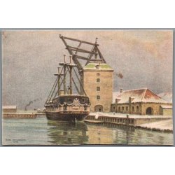 Fregatten  "Jylland" P� Holmen - Postkort - Brugt