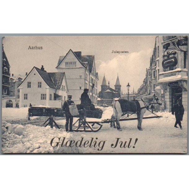 Aarhus - Juleposten - Gl�delig Jul - Postkort - Ubrugt
