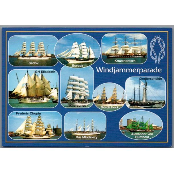Windjammer - Postkort - Ubrugt