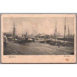 Aarhus - Havnen - Postkort - Brugt - Kantfejl !