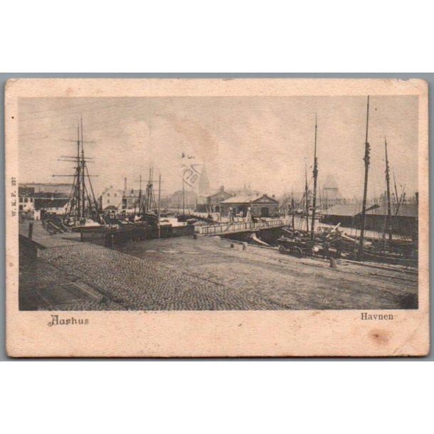 Aarhus - Havnen - Postkort - Brugt - Kantfejl !