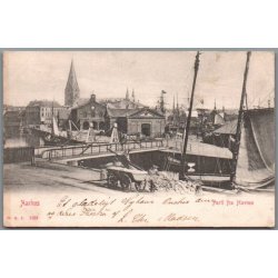 Aarhus - Parti fra Havnen - Postkort - Brugt