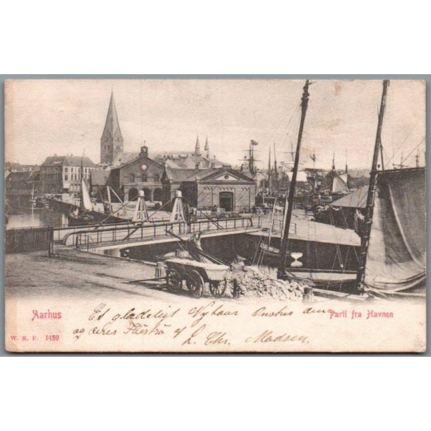 Aarhus - Parti fra Havnen - Postkort - Brugt