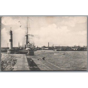 Aarhus Havn - S�ndre Mole - Postkort - Brugt 