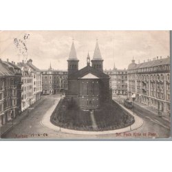 Aarhus - Sct. Pauls Kirke og Plads - Postkort - Brugt