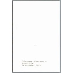Prinsesse Alexandras Brudekjole - Foto u/n 