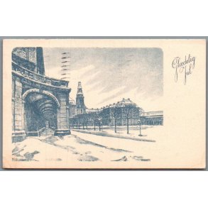 Gl�delig Jul - Christiansborg Slot - Postkort - Brugt