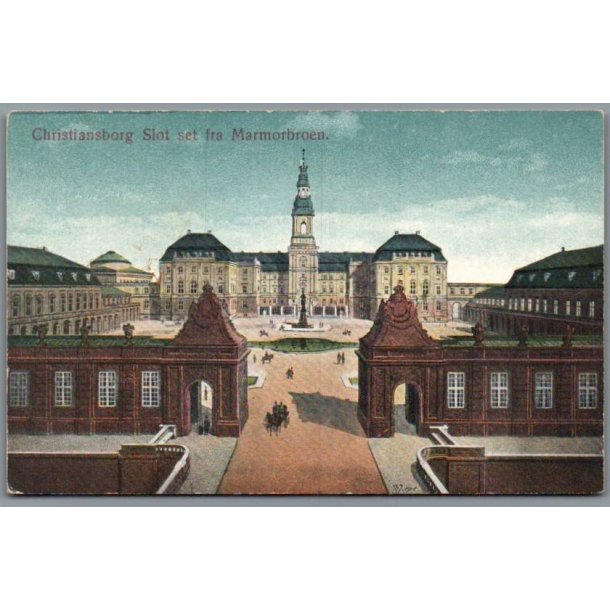K�benhavn - Christiansborg Slot set fra Marmorbroen - Postkort - Ubrugt