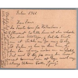 Kartonkort - Julen 1922 - Hundehvalpe