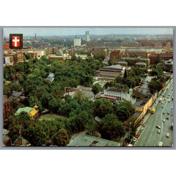 K�benhavn - Udsigt over Tivoli - Postkort - Ubrugt 