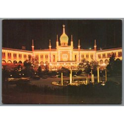 K�benhavn - Tivoli - Bazaren ved Nat - Postkort - Ubrugt