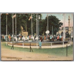 K�benhavn - Tivoli -  Ridebanen - Postkort - Brugt - Runde hj�rner !