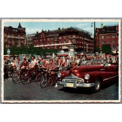 K�benhavn - R�dhuspladsen - Cyklister - Postkort - Brugt
