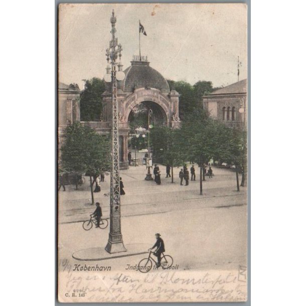 K�benhavn - Indgang til Tivoli - Postkort  - Brugt