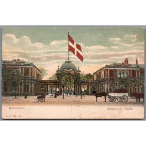 K�benhavn - Indgangen til Tivoli (Guldglimmer) - Kartonkort - Ubrugt