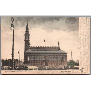 K�benhavn - R�dhuset - Postkort - Brugt  