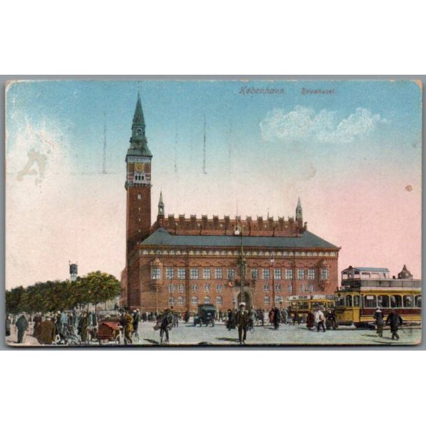 K�benhavn - R�dhuset - Postkort - Brugt  