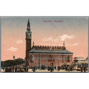 K�benhavn - R�dhuset - Postkort - Brugt  