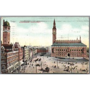 K�benhavn - Raadhuset  -  Postkort - Brugt