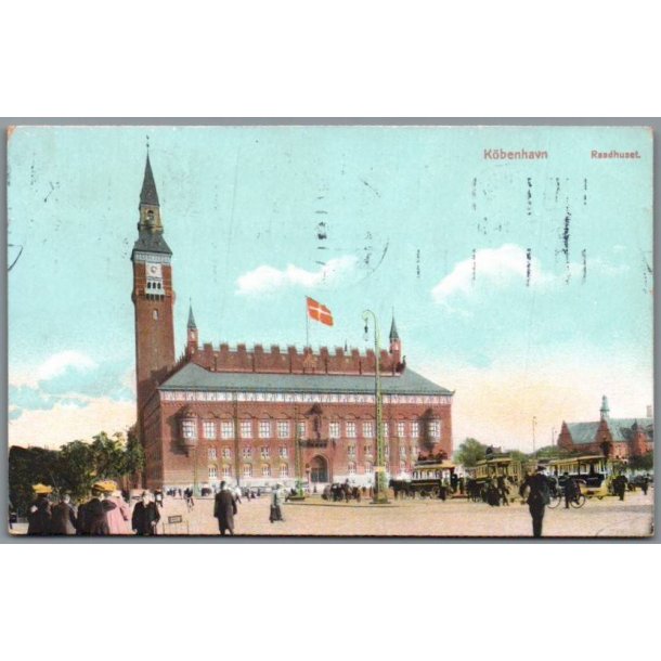 K�benhavn - Raadhuset  -  Postkort - Brugt