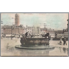 K�benhavn - R�dhusspringvandet - Postkort - Brugt