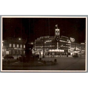 K�benhavn - R�dhuspladsen ved Nat - Postkort - Ubrugt