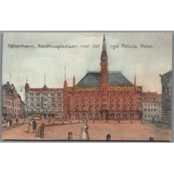 K�benhavn - Raadhuspladsen med det nye Palads Hotel - Postkort - Ubrugt