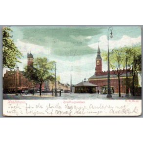 K�benhavn - R�dhuspladsen - Postkort - Brugt