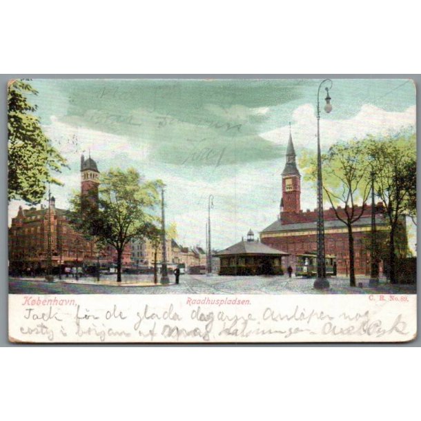 K�benhavn - R�dhuspladsen - Postkort - Brugt