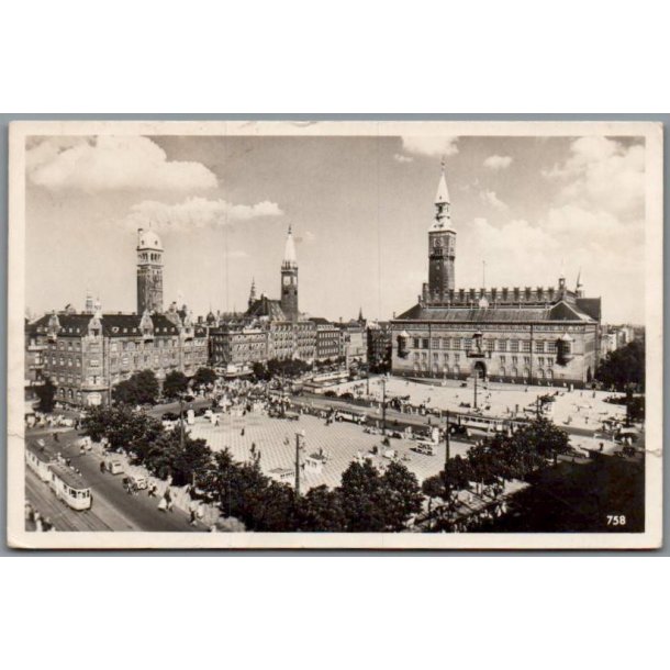 K�benhavn - R�dhuspladsen - Postkort - Brugt