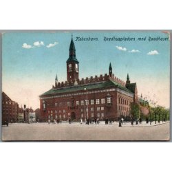 K�benhavn - R�dhuspladsen med R�dhuset - Postkort - Ubrugt