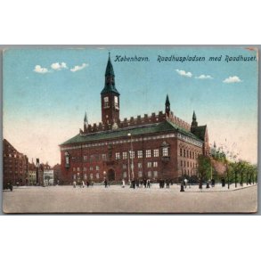 K�benhavn - R�dhuspladsen med R�dhuset - Postkort - Ubrugt