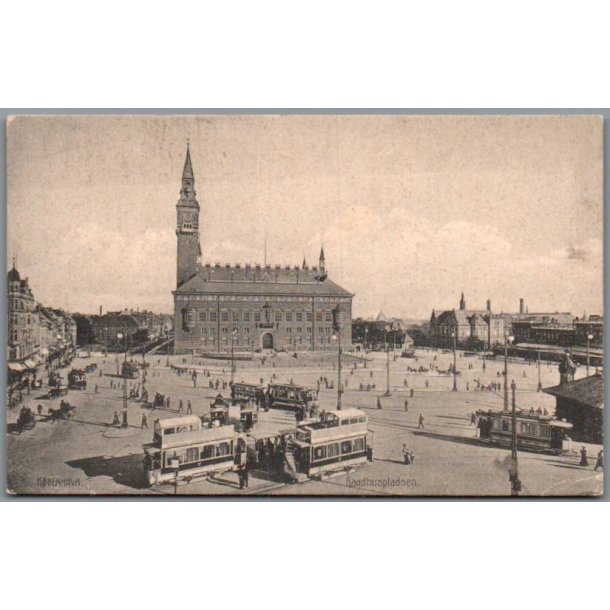 K�benhavn - R�dhuspladsen - Postkort - Ubrugt
