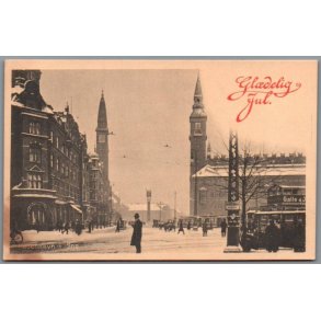 K�benhavn i Sne - Gl�delig Jul - Postkort - Ubrugt