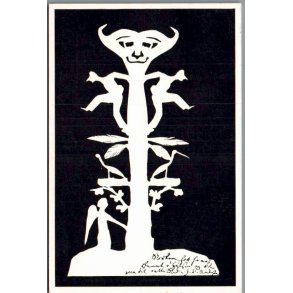 Silhuet Postkort - H.C. Andersen - Brugt