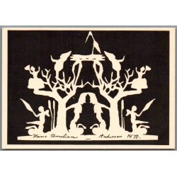 Silhuet Postkort - H.C. Andersen - Ubrugt