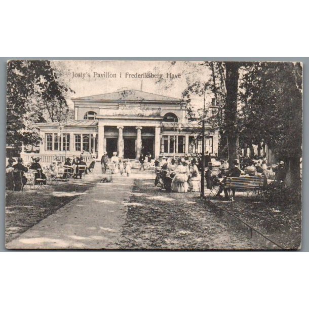 Jostys Pavillon i Frederiksberg Have - Postkort - Brugt