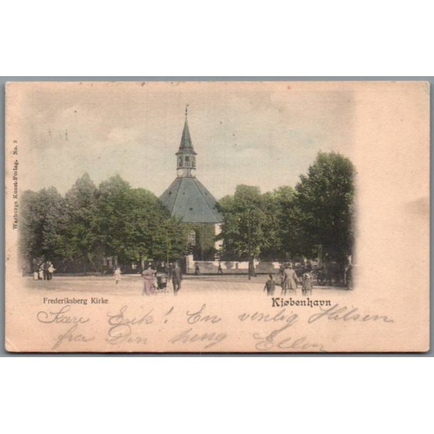 Kj�benhavn -  Frederiksberg Kirke - Postkort - Brugt