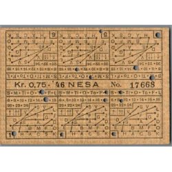 NESA - Klippekort - 6 ture p� 15 �res str�kning - 0,75 kr.